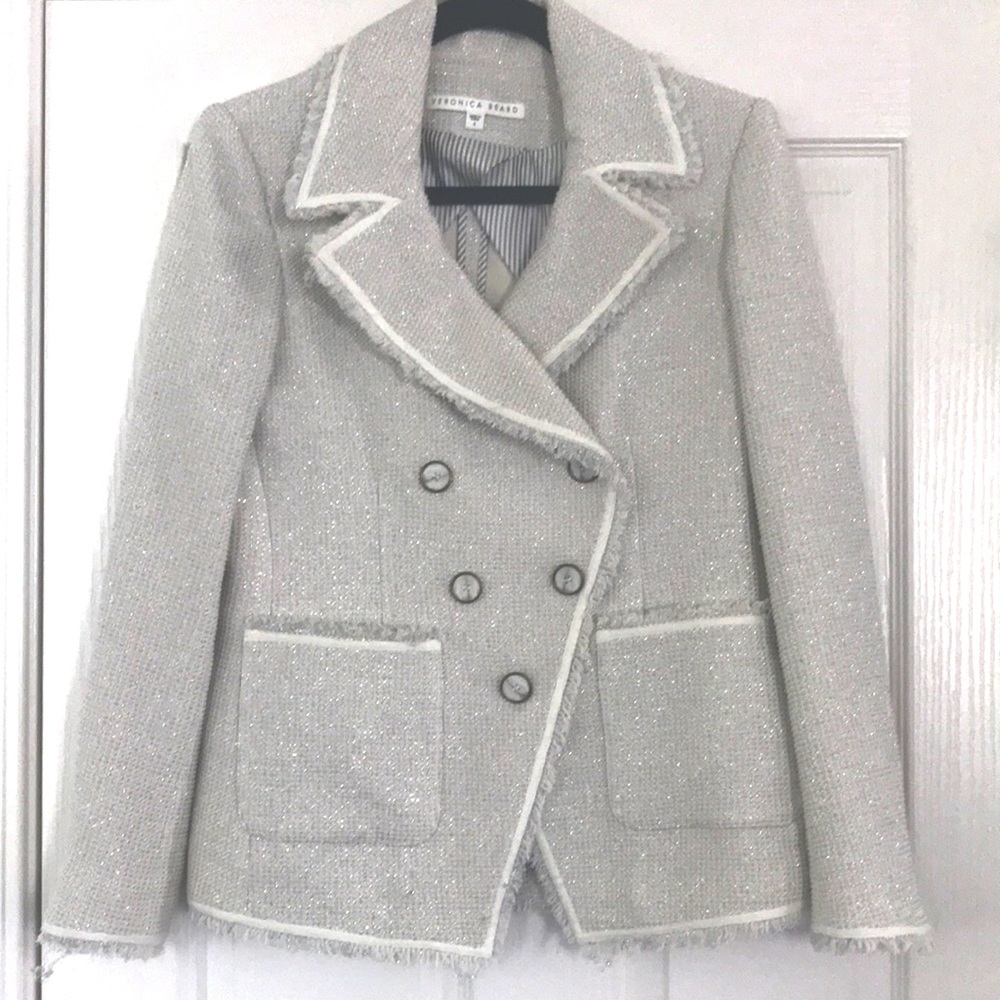 Veronica Beard double breasted tweed blazer